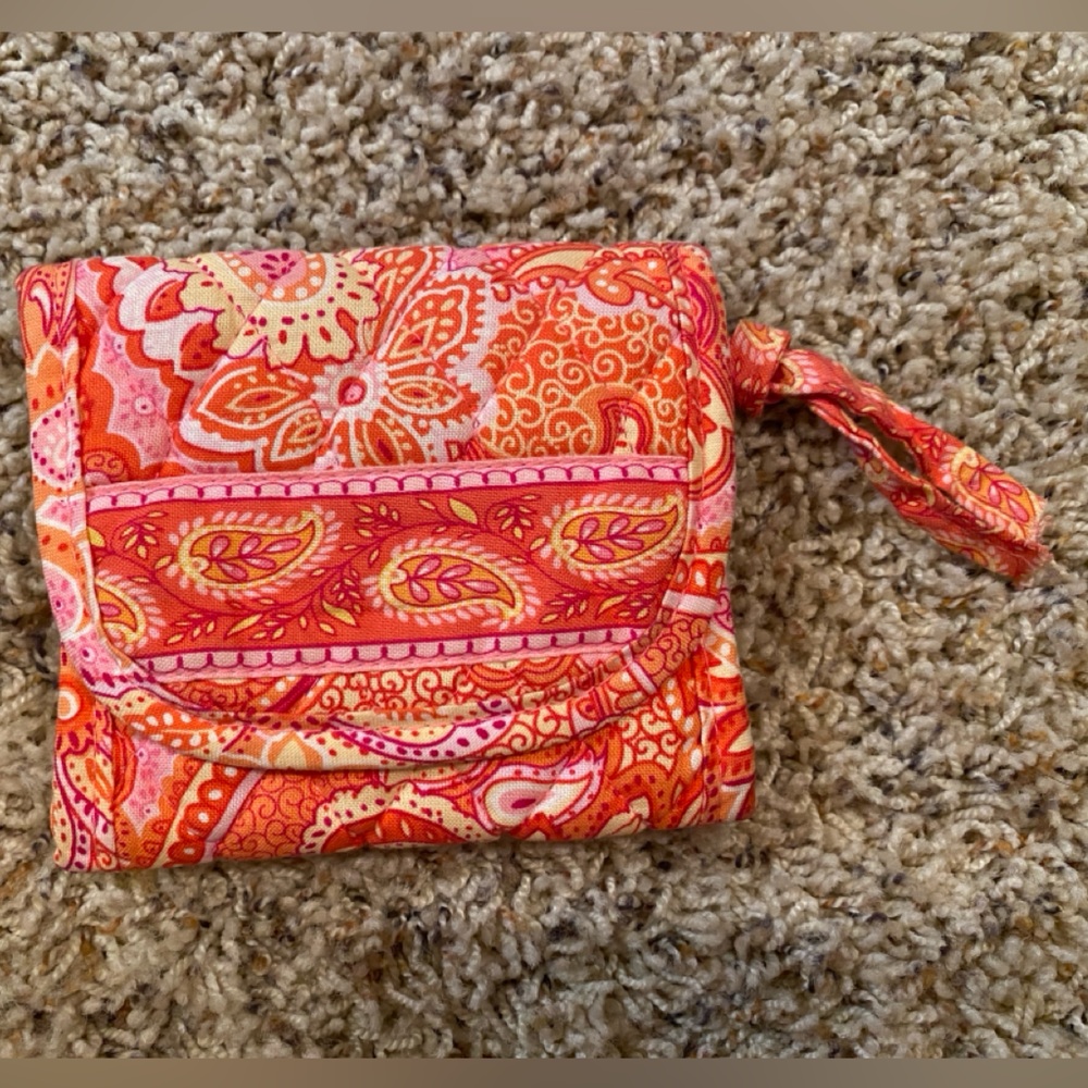 Vera Bradley paisley/floral trifold wallet